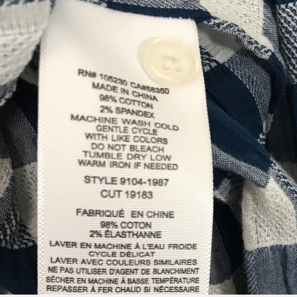 NWT Current/Elliot Gingham Peplum Tank - Picture 6 of 6